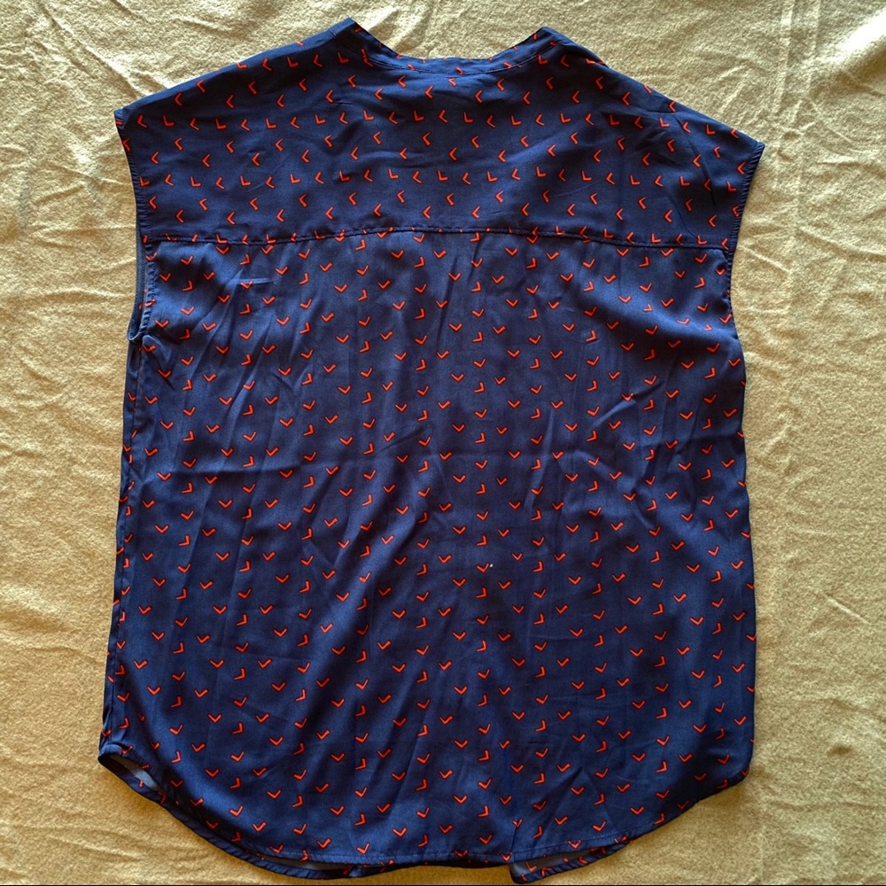 Cap-Sleeve Split Neck Top - image 5